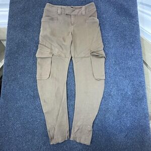 Brown Cargo Pants Womens Medium Utility Pockets Straight Leg Stretch Casual